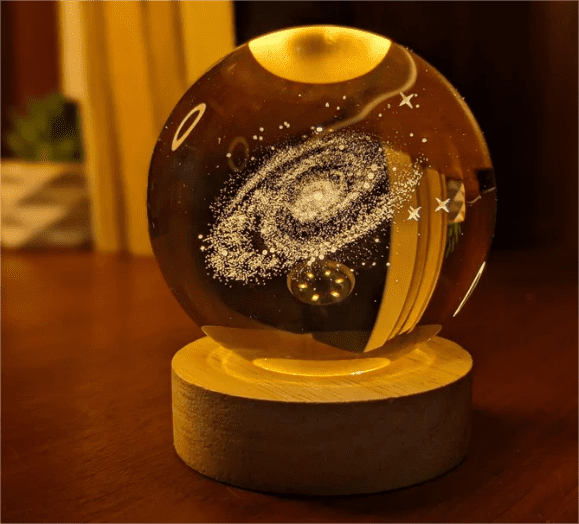 3d Wooden base crystal lamp. - Image 4