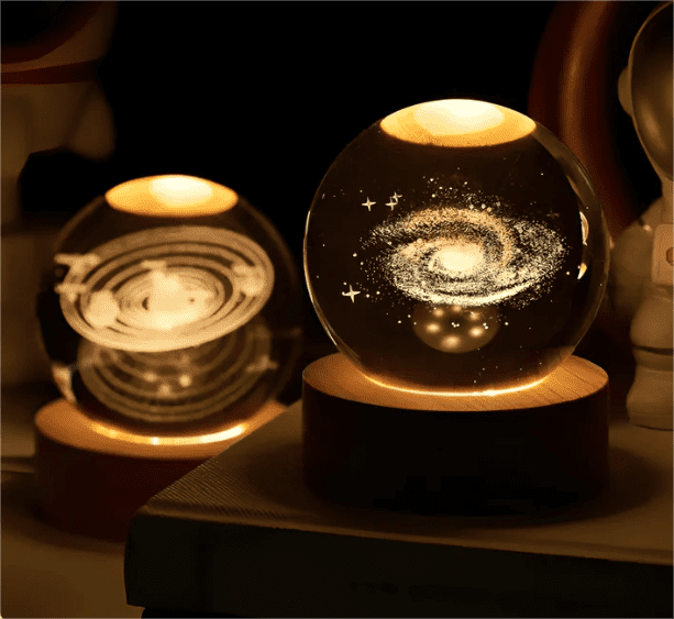 3d Wooden base crystal lamp. - Image 5